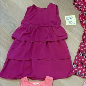 Pink Little Girls Dress Egg by Susan Lazar size 5 pink ruffles silk